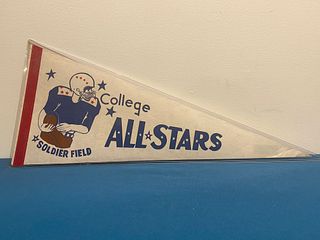 College All Stars Soldier Field Pennant Flag 1976