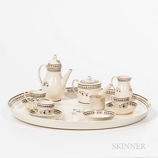 Small Staffordshire Creamware Tea Set