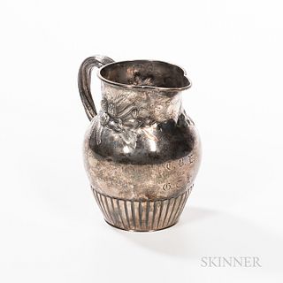 Repousse Coin Silver Presentation Pitcher