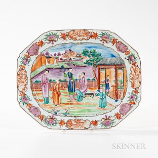 Export Porcelain Rose Mandarin Platter
