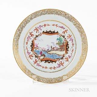 Export Porcelain Meissen Style Plate