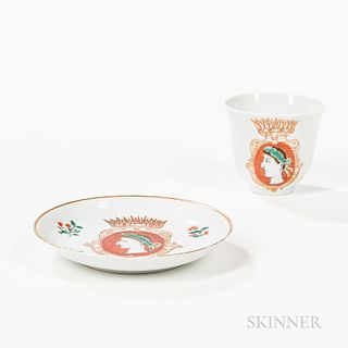 Rare Export Porcelain Tea Cup and Saucer