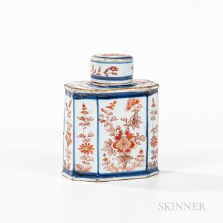 Export Porcelain Floral Tea Canister with Cover