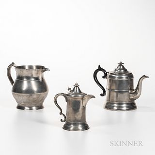 Three Marked Pewter Items
