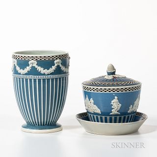 Two Slip-decorated Neoclassical Table Items