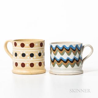 Two Slip-decorated Mugs