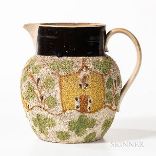 Pitcher with Colored Textured Surface