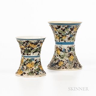 Two Slip Shard-decorated Vases