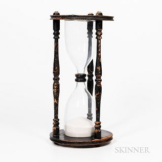 Large Black-painted Hourglass