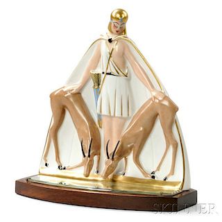 Art Deco Diana the Huntress Perfume Lamp