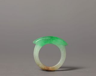 A Mottled Jadeite Ring