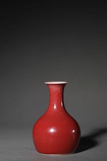 A Sacrificial Red Glaze Globular Vase