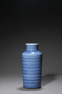 A Blue Glaze String Vase