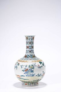 A Doucai Fu&Shou String Globular Vase
