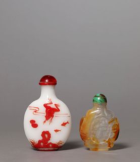 Two Glass Snuff Bottles