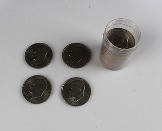 A Group of Twenty United States One Dollar Coins