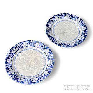 Two Dedham Pottery Swan Pattern Plates