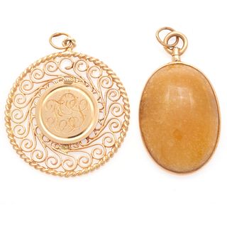 Collection of Two 14k Pendants