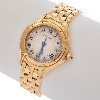 Cartier Cougar 18k Yellow Gold Watch