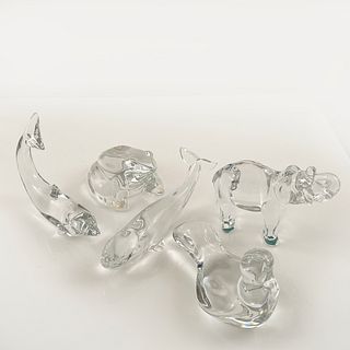 A Collection of Baccarat Crystal Animals