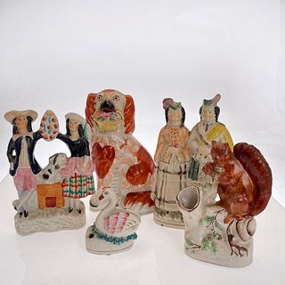A collection of Staffordshire Figures