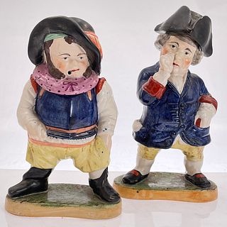 Staffordshire Figures, Snuff Taker and Pipe Smoker