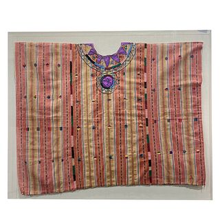 Mayan Hupil Textile in Lucite Frame