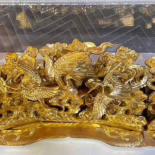 Chinese Gilt Wood Carving 