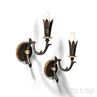 Pair of Sconces Attributed to Gilbert Poillerat