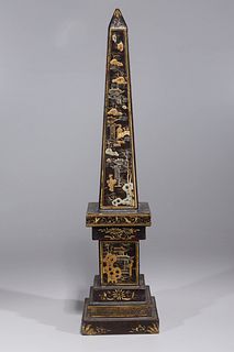 Gilt & Wood Lacquer Obelisk
