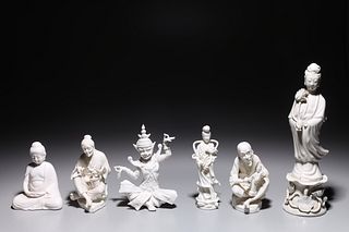 Group of Blanc de Chine Porcelains