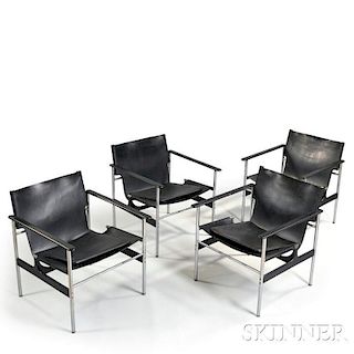 Four Charles Pollock Sling Chairs