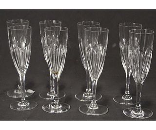 SET OF EIGHT ST. LOUIS CHAMPAGNE FLUTES
