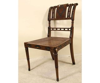 REGENCY STYLE CHAIR WITH CANE SEAT