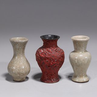 Three Small Chinese Vases