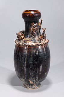 Chinese Ceramic Vase with Figures
