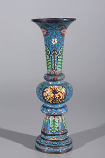 Chinese Cloisonné Enameled Vase