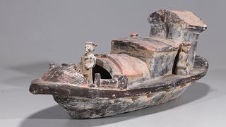Chinese Early Style Ceramic Boat