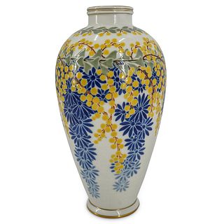 Sevres Art Nouveau Enameled Porcelain Vase