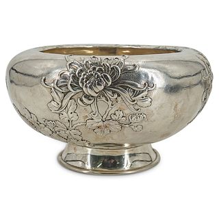 Japanese Meiji Silver Footed Bowl