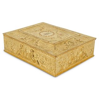 French Neoclassical Gilt Bronze Box