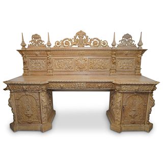 Monumental Italian Renaissance Style Wooden Buffet