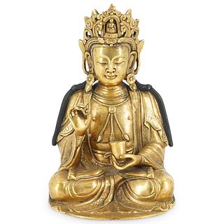 Antique Chinese Bronze Seated Buddha