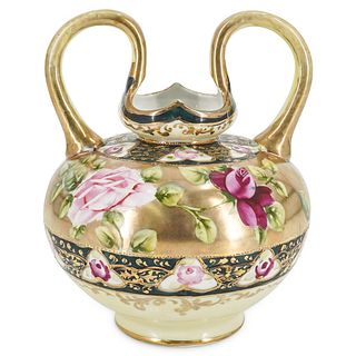Antique Austrian Porcelain Painted Amphora