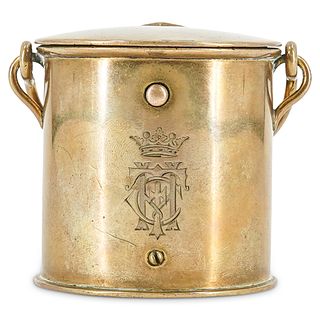 Antique English Brass Match Safe