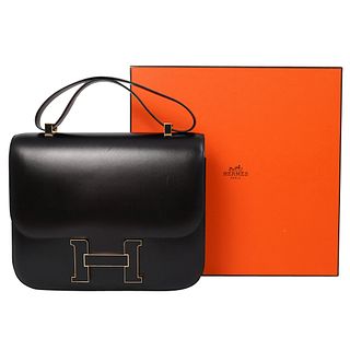 Hermes 29cm Leather Cartable Constance Tote