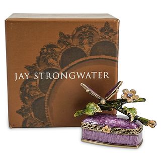 Jay Strongwater Hand Signed Enameled Trinket Box
