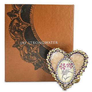 Jay Strongwater Enameled Heart Photo Frame