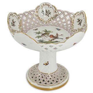 Herend "Rothschild" Reticulated Porcelain Compote