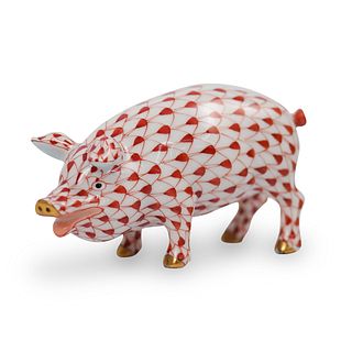Herend Porcelain Pig Figurine